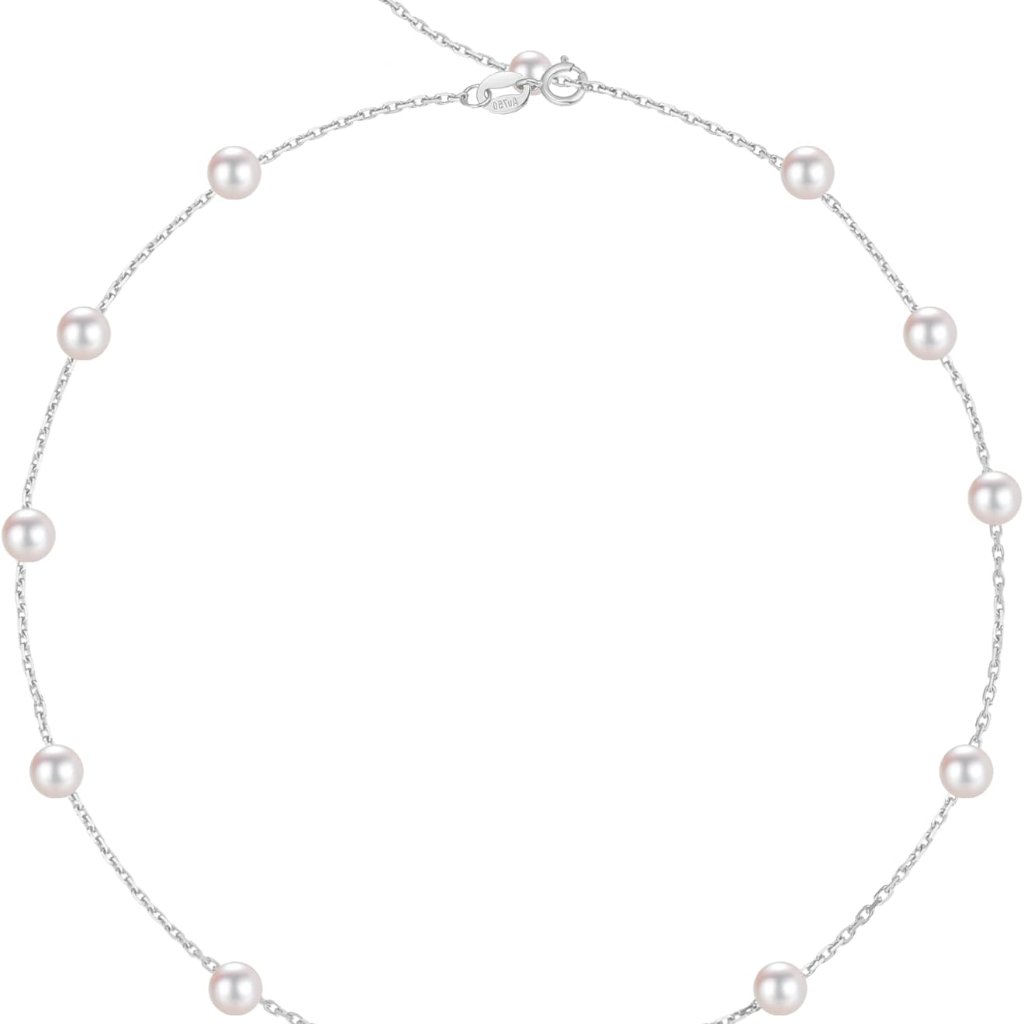 Pearl Necklaces For Women, 8mm Dainty Pearl Necklace As Bridal Necklace For Wedd